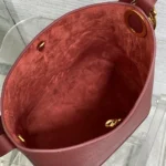 Dior Women Medium Dior Médaillon Bucket Bag Garance Red Grained Calfskin M1532QUQW