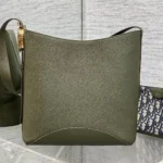 Dior Women Medium Dior Médaillon Bucket Bag Khaki Grained Calfskin