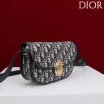 Dior Women Medium Dior Médaillon Flap Bag Blue Dior Oblique Jacquard