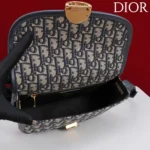 Dior Women Medium Dior Médaillon Flap Bag Blue Dior Oblique Jacquard