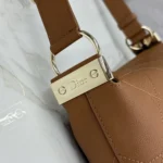 Dior Women Medium Diorly Bag Marron Bobby Flat Macrocannage Grained Calfskin M1412OUVK