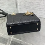 Dior Women Lady Dior Dioramour Bag Black Cannage Lambskin with Star Motif