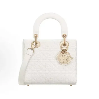 Dior Women Lady Dior Dioramour Bag Latte Cannage Lambskin with Star Motif