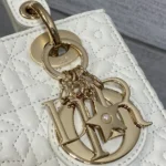 Dior Women Lady Dior Dioramour Bag Latte Cannage Lambskin with Star Motif