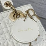Dior Women Lady Dior Dioramour Bag Latte Cannage Lambskin with Star Motif
