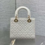 Dior Women Lady Dior Dioramour Bag Latte Cannage Lambskin with Star Motif