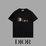 Dior Women Reverse T-Shirt Relaxed Fit Black Cotton Jersey 683J668B3036