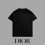 Dior Women Reverse T-Shirt Relaxed Fit Black Cotton Jersey 683J668B3036