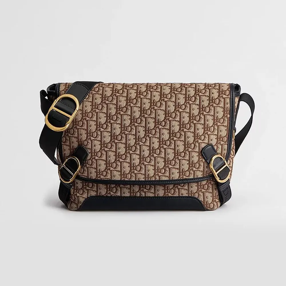 Dior Women Small Dior Jett Messenger Bag with Flap Brown Dior Oblique Jacquard (1) Small Dior Jett Messenger Bag with Flap Brown Dior Oblique Jacquard
