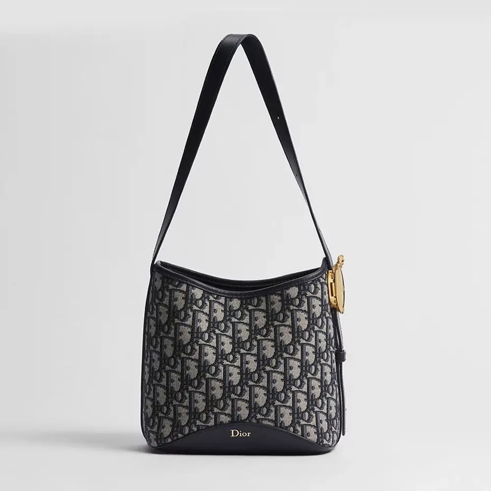Dior Women Small Dior Médaillon Bucket Bag Blue Dior Oblique Jacquard M1531QTZQ (1) Dior Women Small Dior Médaillon Bucket Bag Blue Dior Oblique Jacquard M1531QTZQ