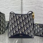 Dior Women Small Dior Médaillon Bucket Bag Blue Dior Oblique Jacquard M1531QTZQ
