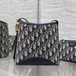 Dior Women Small Dior Médaillon Bucket Bag Blue Dior Oblique Jacquard M1531QTZQ