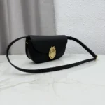 Dior Women Small Dior Médaillon Flap Bag Black Grained Calfskin M3919QDWP