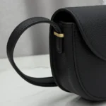Dior Women Small Dior Médaillon Flap Bag Black Grained Calfskin M3919QDWP