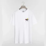 Dior Women T-Shirt with Horse Embroidery Relaxed Fit White Cotton Jersey 683J624A0677