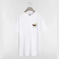 Dior Women T-Shirt with Horse Embroidery Relaxed Fit White Cotton Jersey 683J624A0677