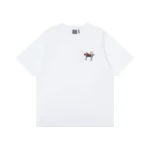 Dior Women T-Shirt with Horse Embroidery Relaxed Fit White Cotton Jersey 683J624A0677