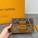 Louis Vuitton Women Dauphine Chain Wallet M68746