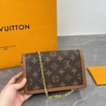 Louis Vuitton Women Dauphine Chain Wallet M68746