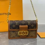 Louis Vuitton Women Dauphine Chain Wallet M68746