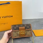 Louis Vuitton Women Dauphine Chain Wallet M68746