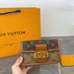 Louis Vuitton Women Dauphine Chain Wallet M68746