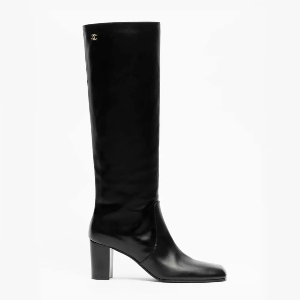 Chanel Women High Boots Calfskin-Black G47497 (1) Chanel Women High Boots Calfskin-Black G47497