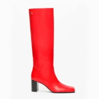 Chanel Women High Boots Calfskin-Red G47497