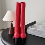Chanel Women High Boots Calfskin-Red G47497 - Image 4