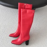 Chanel Women High Boots Calfskin-Red G47497 - Image 5