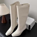 Chanel Women High Boots Calfskin-White G47497 - Image 7