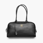 Chanel Women Large Bowling Bag Calfskin Gold Tone Metal AS6211