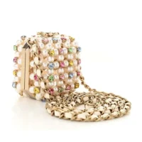 Chanel Women Mini Evening Bag Gold-Tone Metal