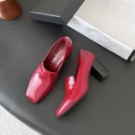 Chanel Women Moccasins Shiny Calfskin-Burgundy G47492 - Image 4
