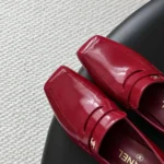 Chanel Women Moccasins Shiny Calfskin-Burgundy G47492 - Image 7