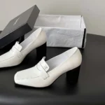 Chanel Women Moccasins Shiny Calfskin-White G47492