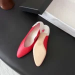 Chanel Women Pumps Lambskin & Calfskin-Red & White G47474