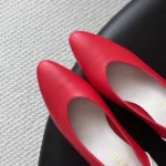Chanel Women Pumps Lambskin & Calfskin-Red & White G47474