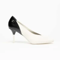 Chanel Women Pumps Lambskin & Calfskin-White & Black G47474