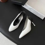 Chanel Women Pumps Lambskin & Calfskin-White & Black G47474