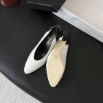 Chanel Women Pumps Lambskin & Calfskin-White & Black G47474
