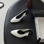 Chanel Women Pumps Lambskin & Calfskin-White & Black G47474
