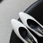 Chanel Women Pumps Lambskin & Calfskin-White & Black G47474