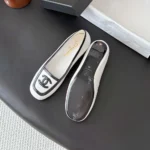 Chanel Women Pumps Lambskin & Patent Calfskin-White & Black G47520