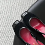 Chanel Women Slingbacks Lambskin & Patent Calfskin-Black G47647