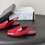 Chanel Women Slingbacks Shiny Calfskin-Red G47491