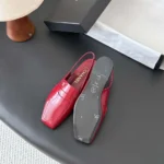Chanel Women Slingbacks Shiny Calfskin-Red G47491