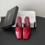 Chanel Women Slingbacks Shiny Calfskin-Red G47491