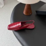 Chanel Women Slingbacks Shiny Calfskin-Red G47491