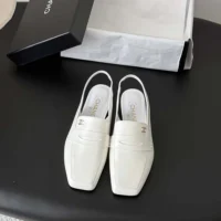 Chanel Women Slingbacks Shiny Calfskin-White G47491